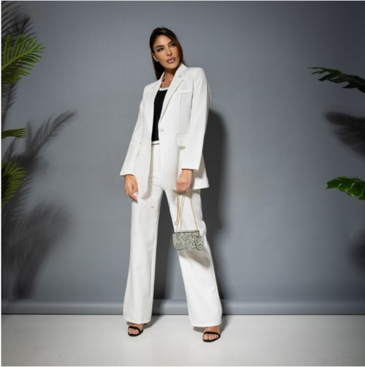 Traje de Vestir Blanco ZARA