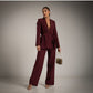 Traje pantalon burgundy