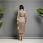 Vestido Beige Satinado