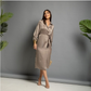 Vestido Beige Satinado