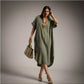 Vestido Camisero Kaftan Kaki