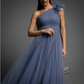 Vestido de Fiesta de Tul largo Azul EL VESTIDOR DE CANDELA
