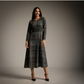 Vestido Tartan Kaki ZARA