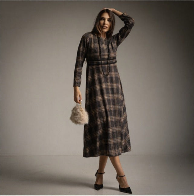 Vestido Tartan Marron
