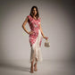 Vestido andaluz rojo estampado floral