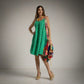Vestido de algodón corto verde