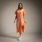 Vestido de algodon manga batista mandarina Moda50