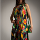 Vestido estampado cuello halter ZARA
