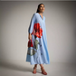 Vestido holgado azul estampado amapola Carlota and Co