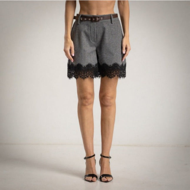 short lencero de espiga gris