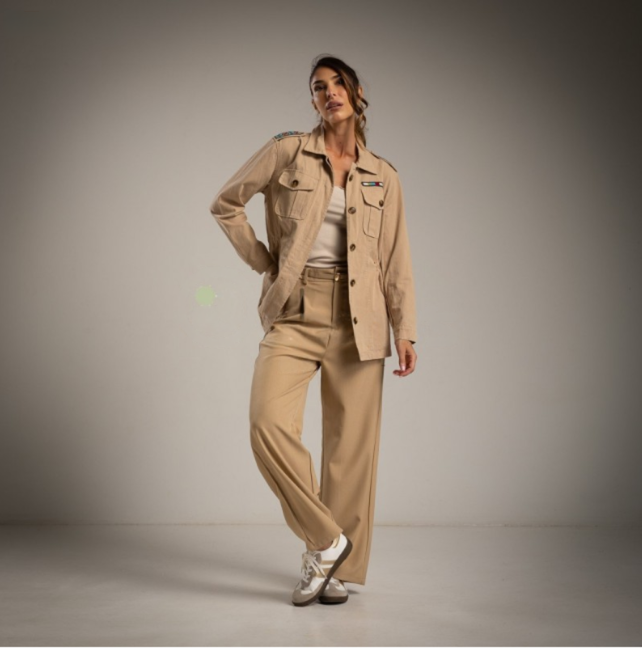 sobrecamisa militar beige