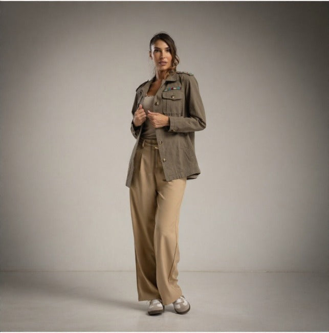 sobrecamisa militar kaki