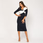 Vestido elegante de fiesta blanco y negro MANGO ZARA