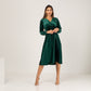 Vestido de fiesta de terciopelo verde